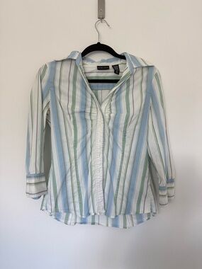 Y2K Striped Button Down Top